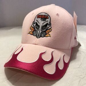 Skull Gear‎ Matt Hagan Racing Pink with Flames baseball hat